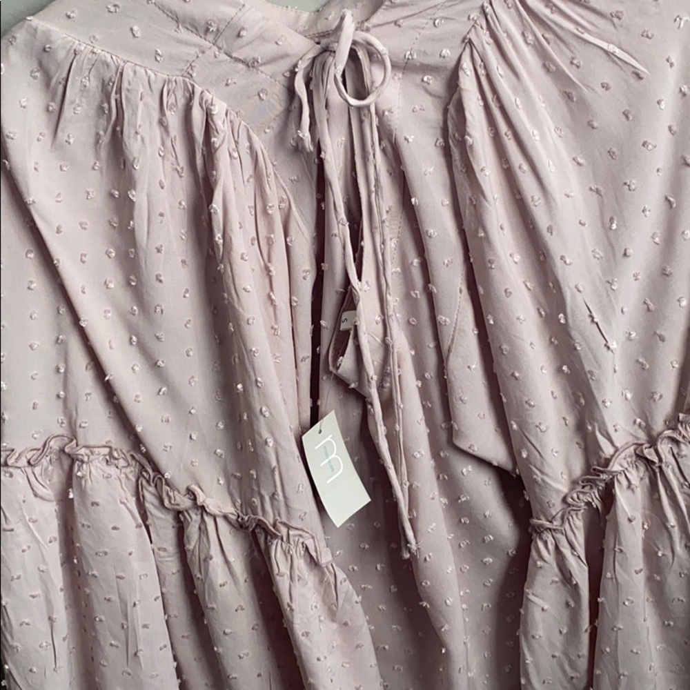 Tan textured blouse